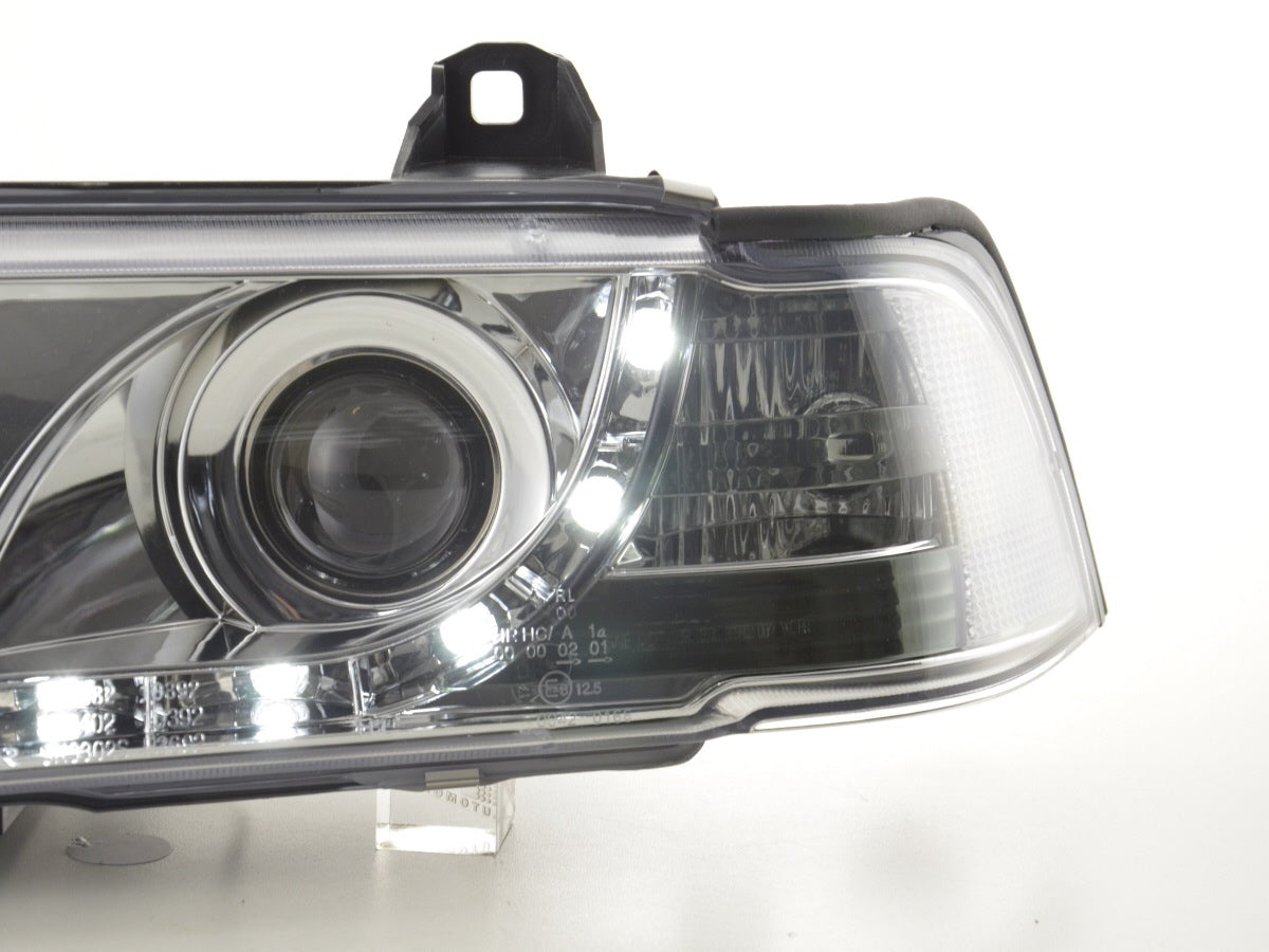 Scheinwerfer Set Daylight LED Tagfahrlicht BMW 3er E36 Limousine  92-98 chrom