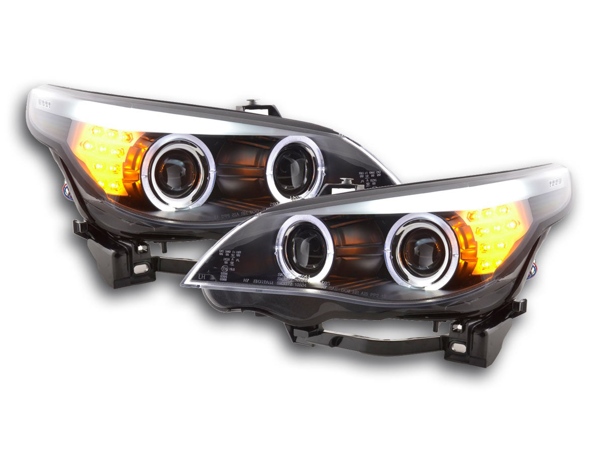 Scheinwerfer Set BMW 5er E60/E61  03-07 schwarz