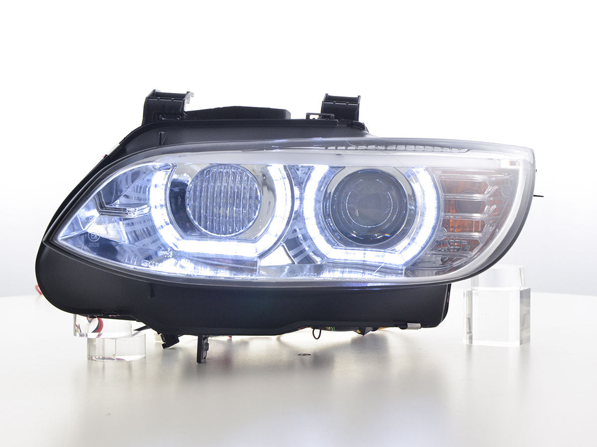 Headlight set Xenon Daylight LED daytime running light BMW 3 Series E92/E93 06-10 chrome