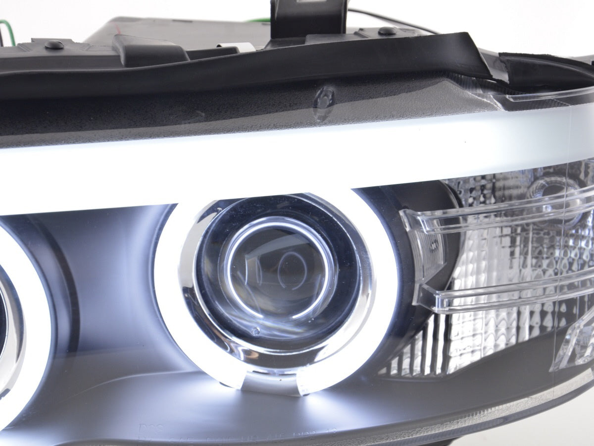Scheinwerfer Set Xenon Daylight CCFL TFL-Optik BMW X5 E53  04-06 schwarz