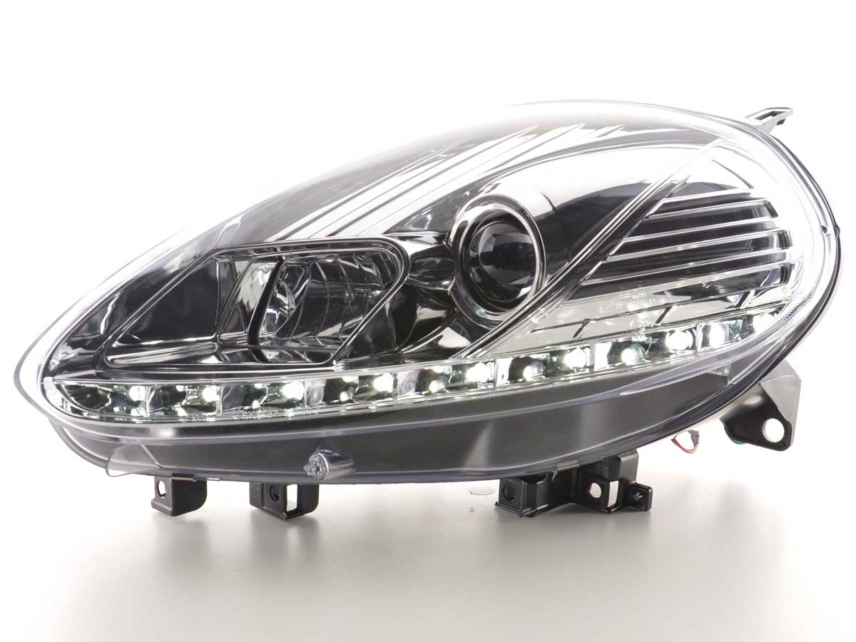 Scheinwerfer Set Daylight LED Tagfahrlicht Fiat Punto Evo  09- chrom