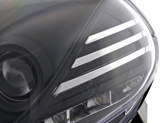 Scheinwerfer Set Daylight LED Tagfahrlicht Fiat Punto Evo  09- schwarz
