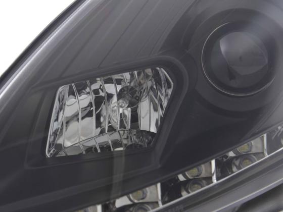 Scheinwerfer Set Daylight LED Tagfahrlicht Fiat Punto Evo  09- schwarz