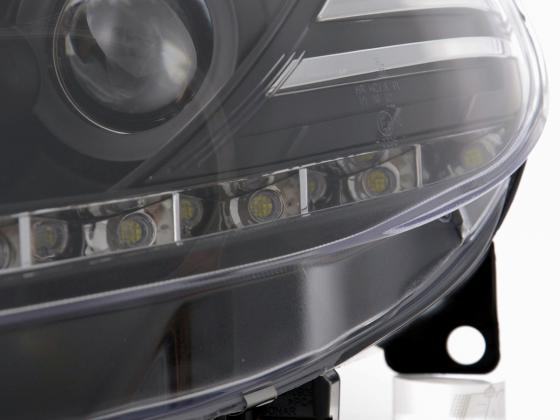 Scheinwerfer Set Daylight LED Tagfahrlicht Fiat Punto Evo  09- schwarz
