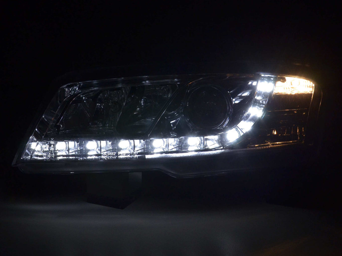 Scheinwerfer Set Daylight LED Tagfahrlicht Fiat Stilo  01-06 chrom