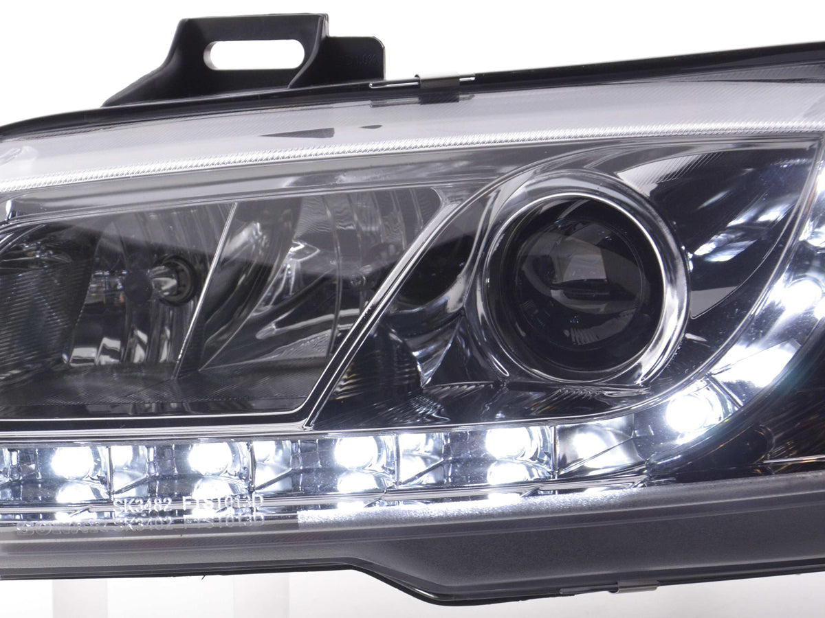 Scheinwerfer Set Daylight LED Tagfahrlicht Fiat Stilo  01-06 chrom
