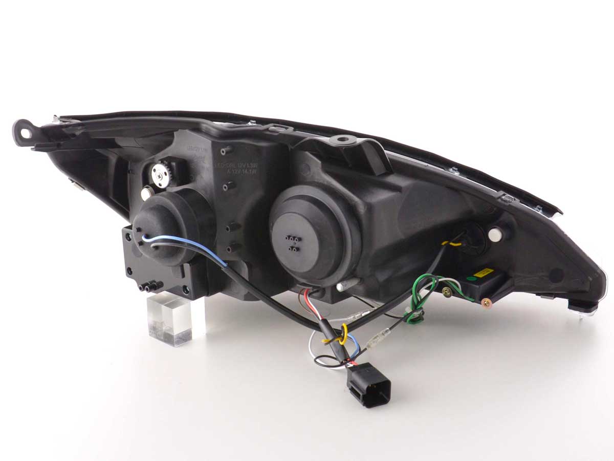 Headlight set Daylight LED DRL look Ford Focus 3/4/5-door 98-01 black