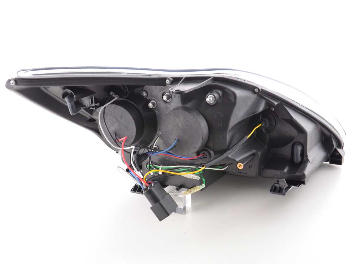 Headlight set Daylight LED TFL look Ford Focus 3/5 doors. 08-10 chrome