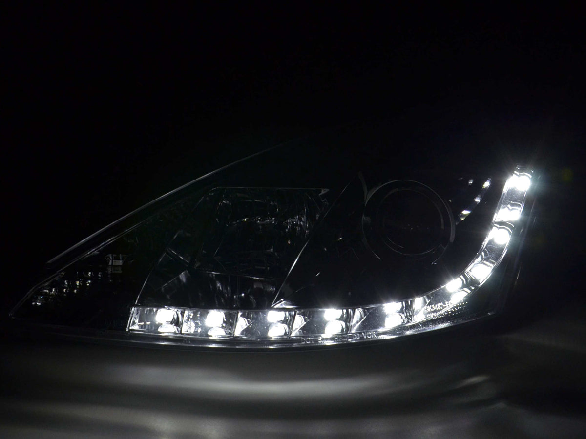 Scheinwerfer Set Daylight LED Tagfahrlicht Ford Focus 1 C170 chrom