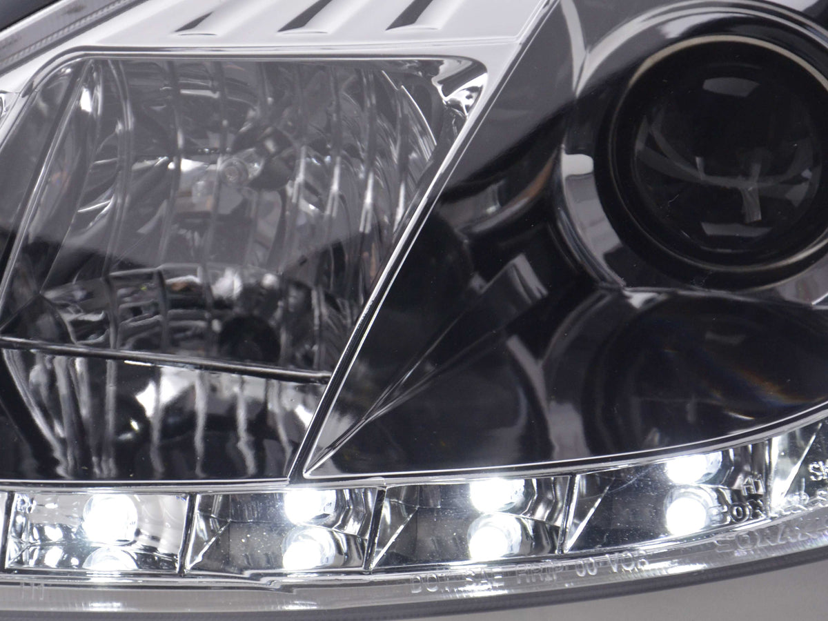 Scheinwerfer Set Daylight LED Tagfahrlicht Ford Focus 1 C170 chrom