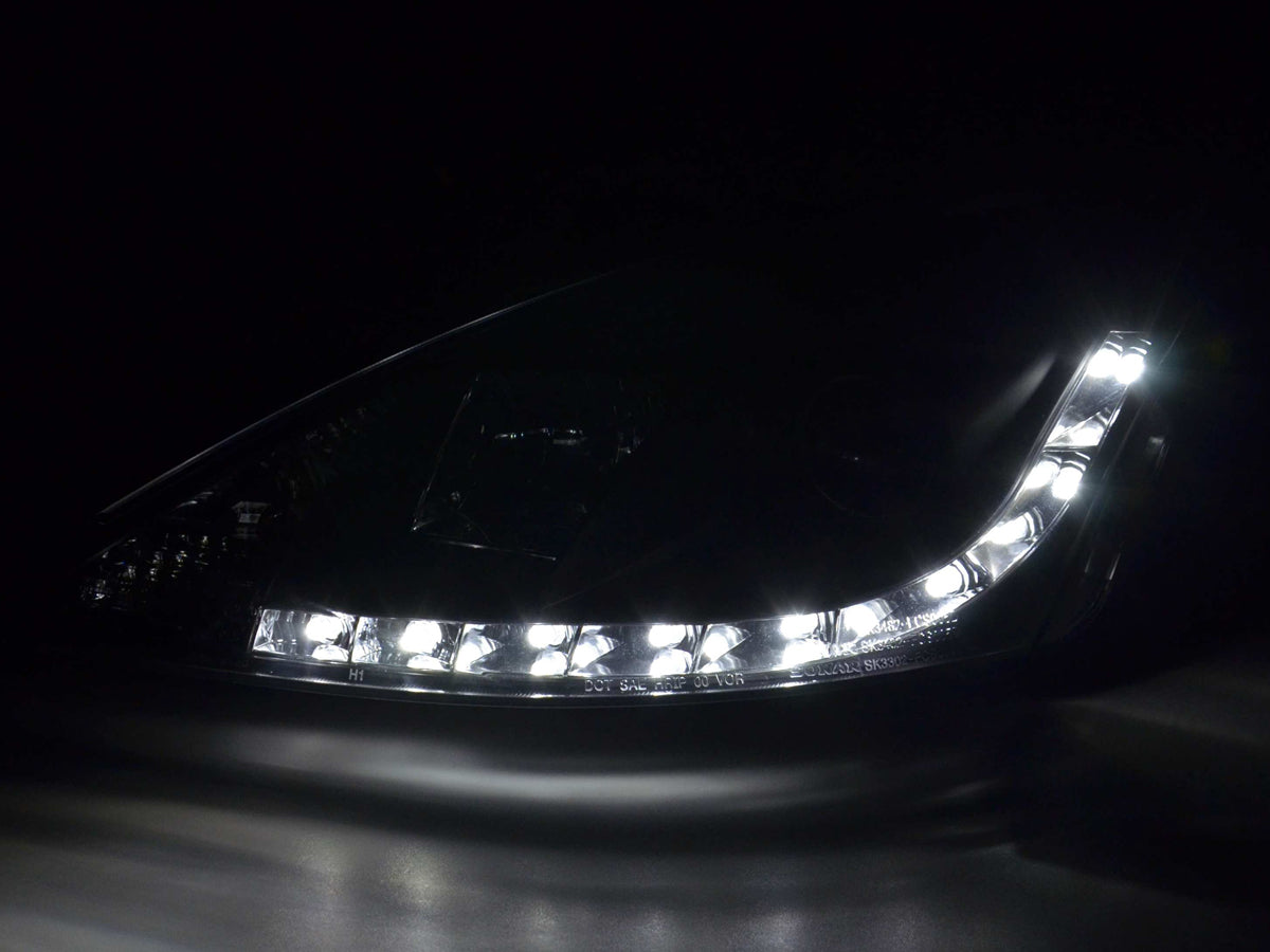 Scheinwerfer Set Daylight LED Tagfahrlicht Ford Focus 1 C170 schwarz