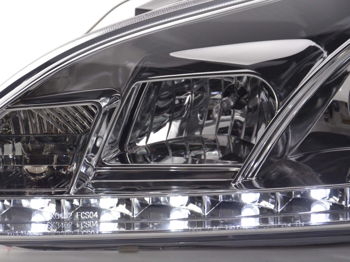 Scheinwerfer Set Daylight LED Tagfahrlicht Ford Focus 2 C307 chrom