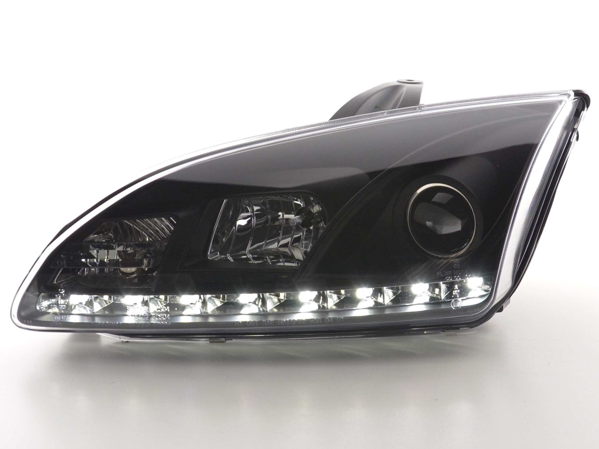 Scheinwerfer Set Daylight LED Tagfahrlicht Ford Focus 2 C307 schwarz