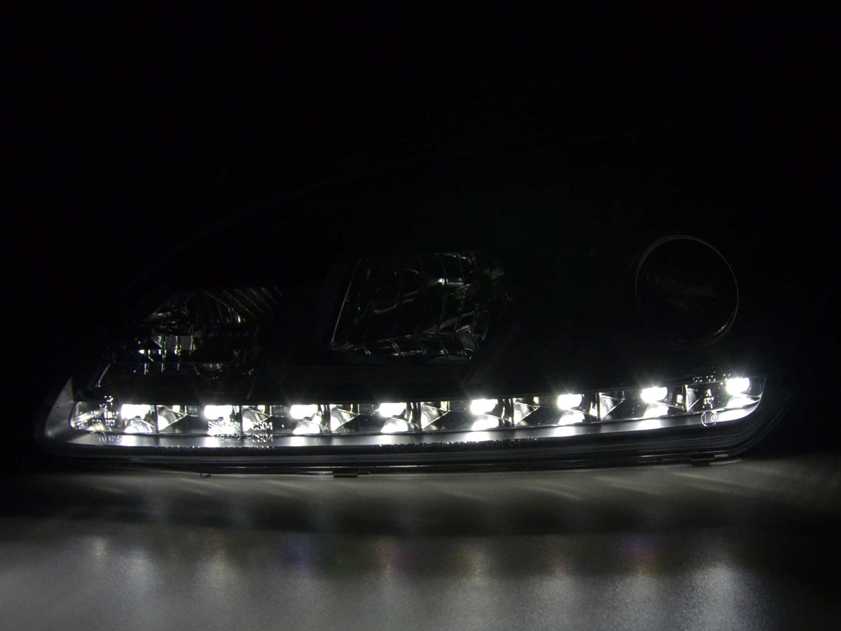 Scheinwerfer Set Daylight LED Tagfahrlicht Ford Focus 2 C307 schwarz
