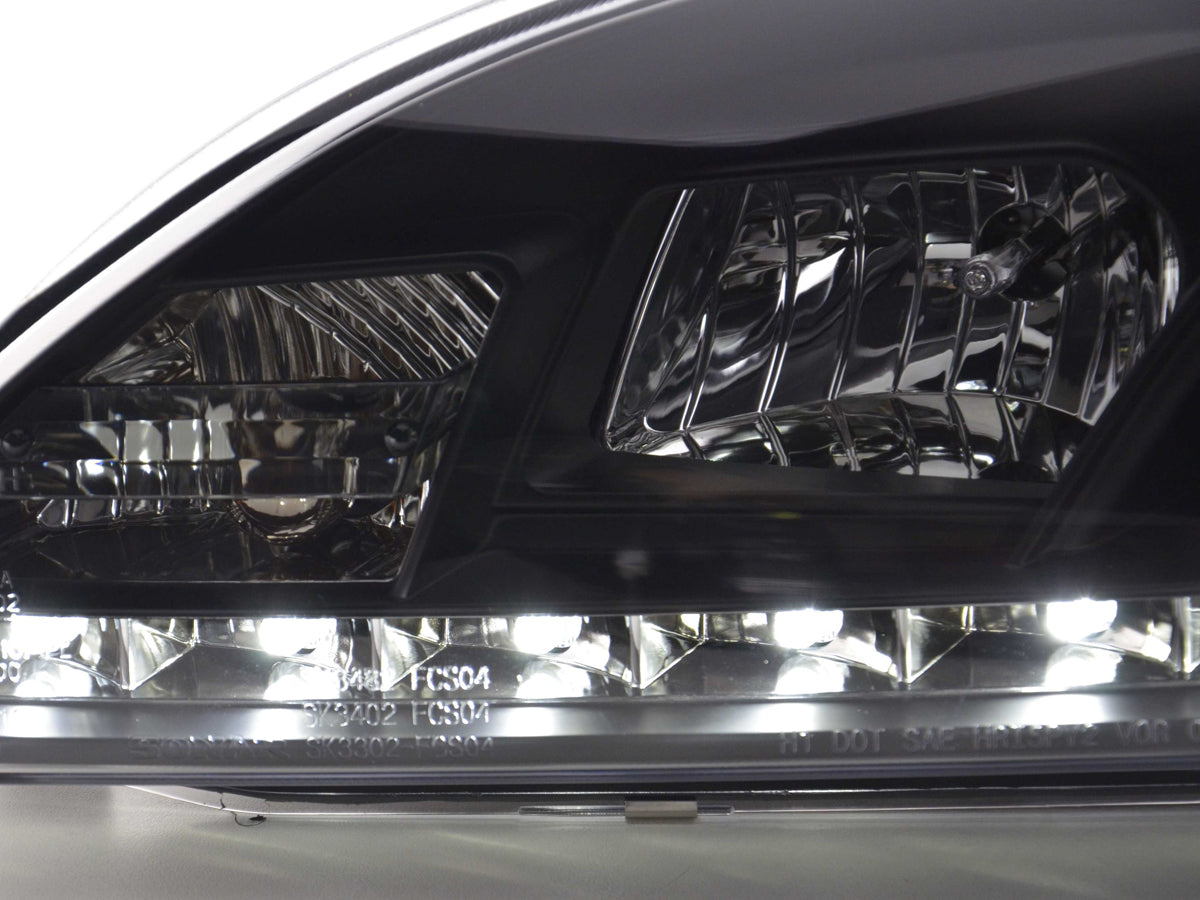 Scheinwerfer Set Daylight LED Tagfahrlicht Ford Focus 2 C307 schwarz