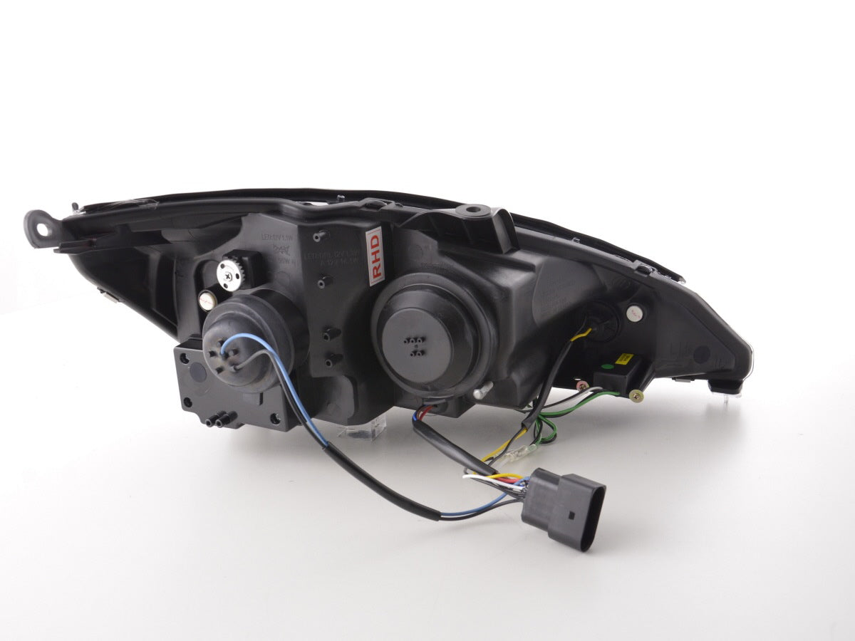 Scheinwerfer Set Daylight LED TFL-Optik Ford Focus 3/4/5-trg.  01-04 chrom für Rechtslenker