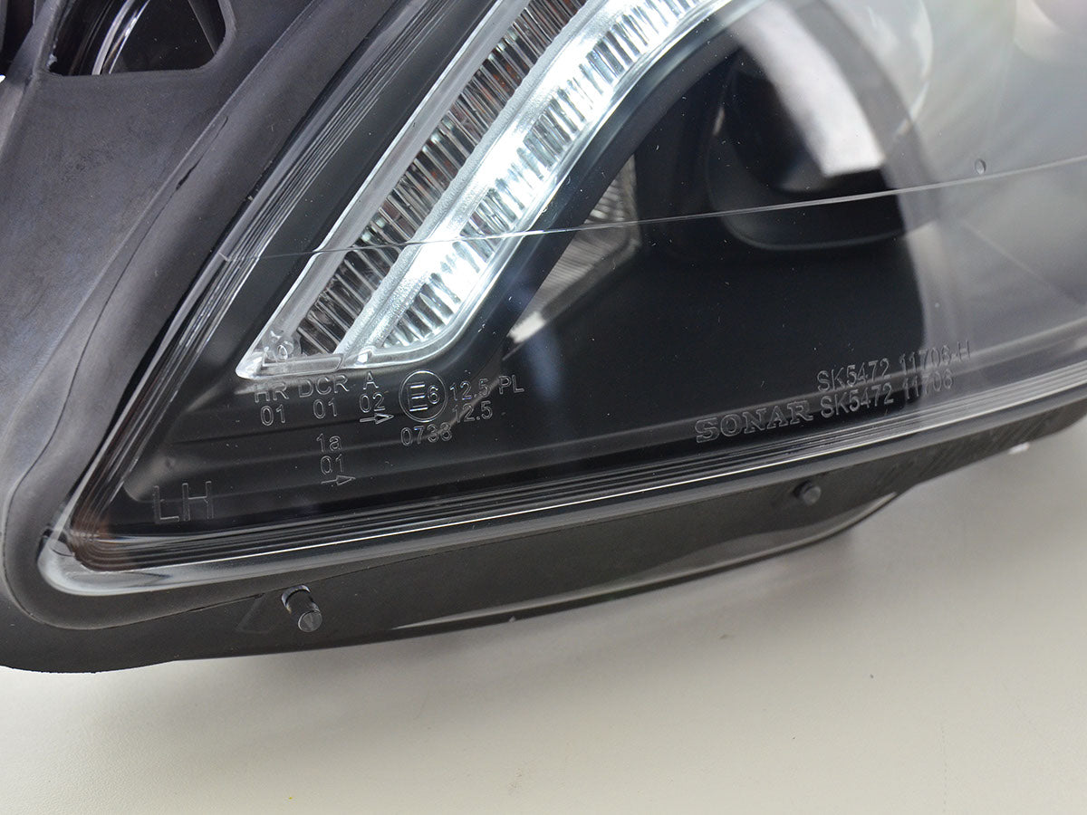 Headlight set Daylight LED DRL look Mercedes-Benz S-Class (221) 05-09 black