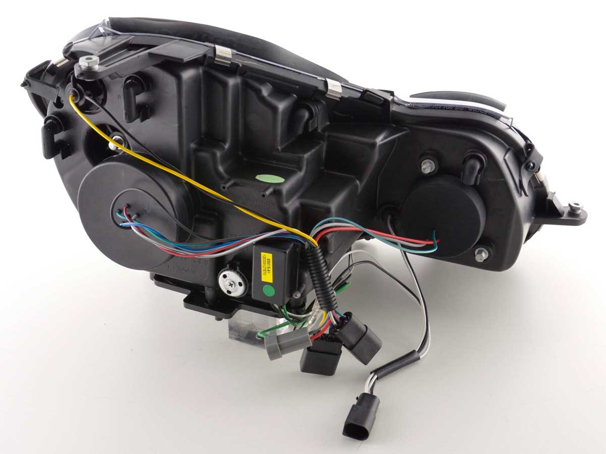 Headlight set Daylight LED DRL look Mercedes E-Class 211 02-06 black
