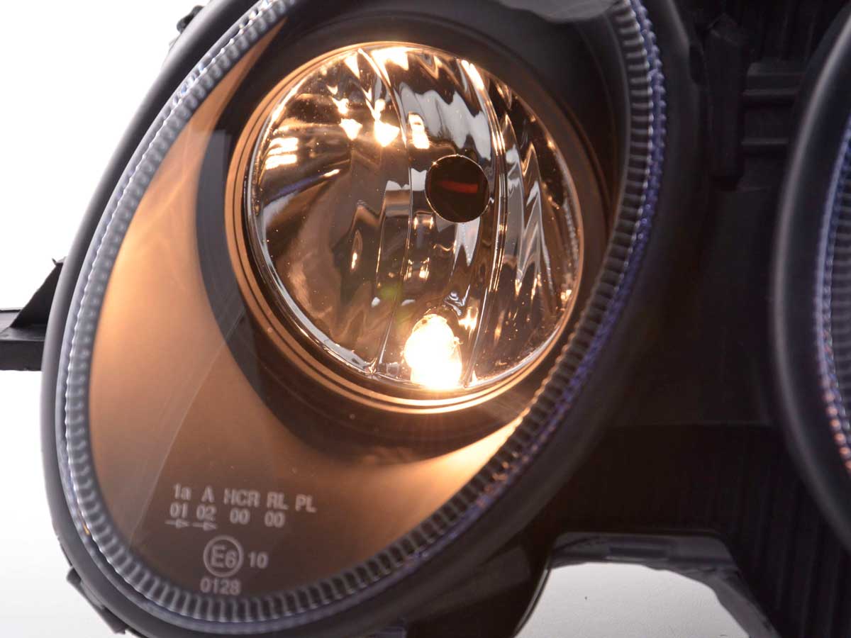 Headlight set Daylight LED DRL look Mercedes E-Class type W211 02-06 black