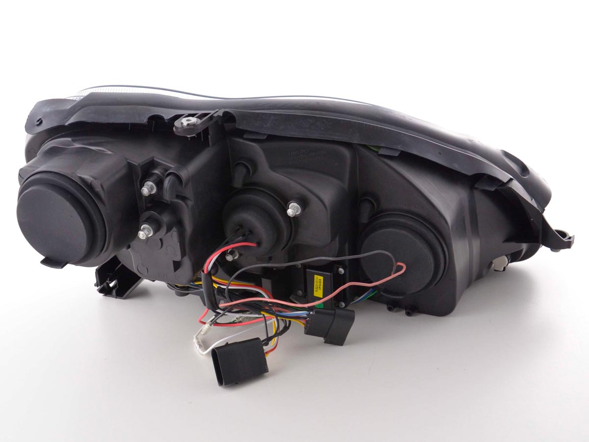Headlight set Daylight LED DRL look Mercedes S-Class W220 02-05 black