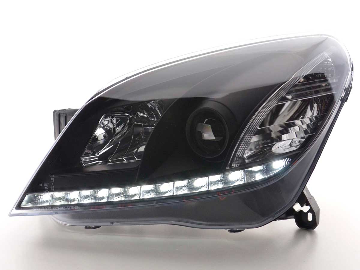 Scheinwerfer Set Daylight LED Tagfahrlicht Opel Astra H  2004-2009 schwarz