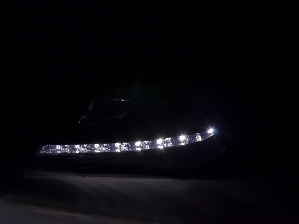 Scheinwerfer Set Daylight LED TFL-Optik Opel Astra H  04-10 schwarz für Rechtslenker