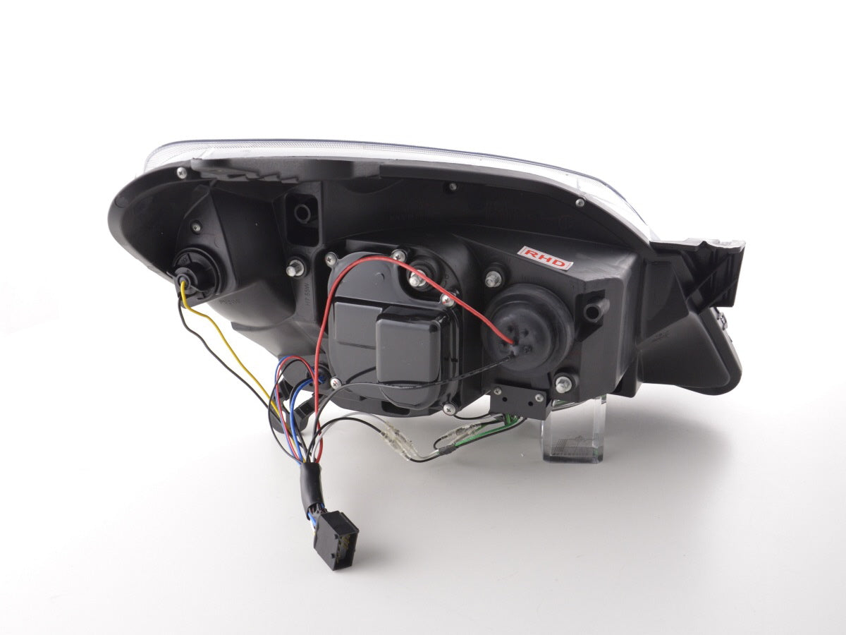 Scheinwerfer Set Daylight LED TFL-Optik Opel Astra H  04-10 schwarz für Rechtslenker