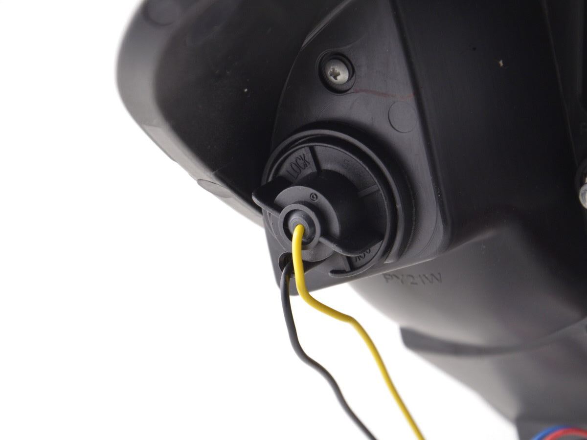 Scheinwerfer Set Daylight LED TFL-Optik Opel Astra H  04-10 schwarz für Rechtslenker