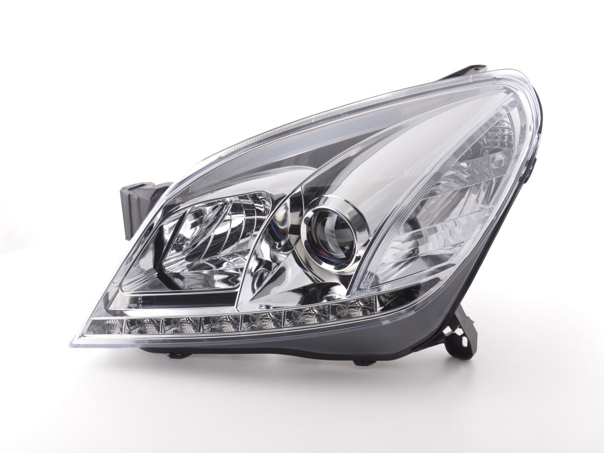 Scheinwerfer Set Daylight LED TFL-Optik Opel Astra H  04-10 chrom für Rechtslenker