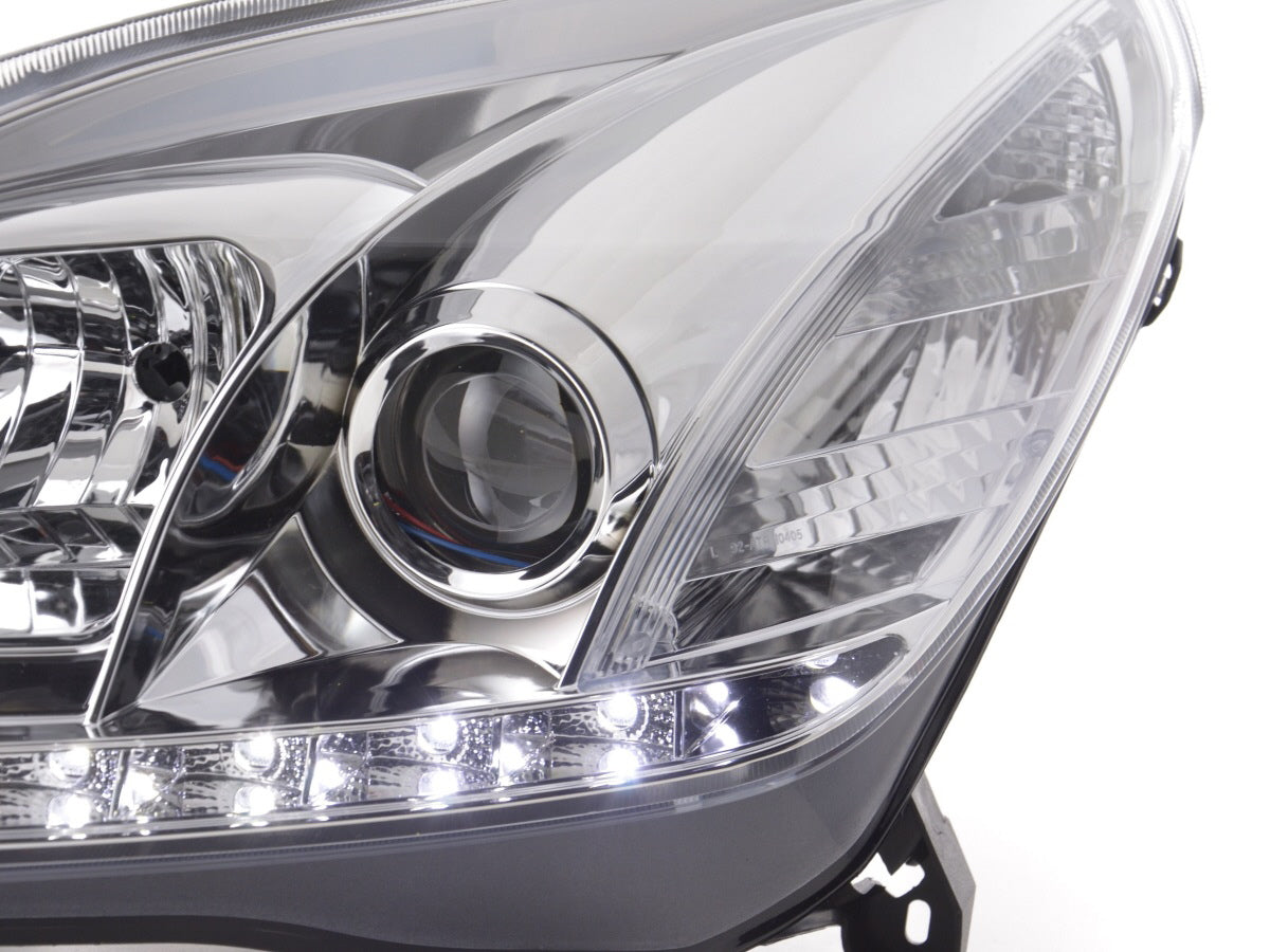 Scheinwerfer Set Daylight LED TFL-Optik Opel Astra H  04-10 chrom für Rechtslenker