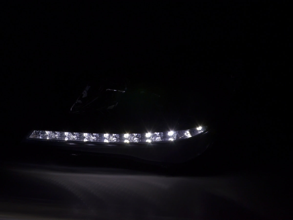 Scheinwerfer Set Daylight LED TFL-Optik Opel Astra H  04-10 schwarz für Rechtslenker