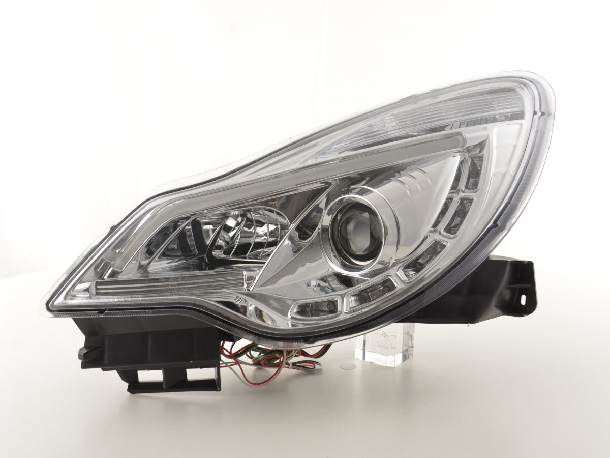 Scheinwerfer Set Daylight LED Tagfahrlicht Opel Corsa D  ab 2011 chrom