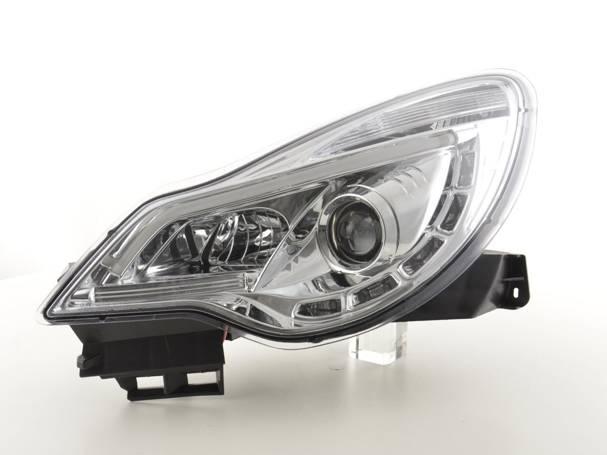 Scheinwerfer Set Daylight LED Tagfahrlicht Opel Corsa D  ab 2011 chrom für Rechtslenker