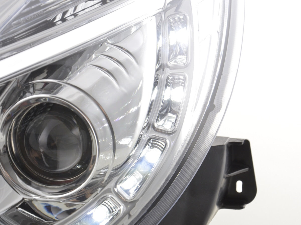 Scheinwerfer Set Daylight LED Tagfahrlicht Opel Corsa D  ab 2011 chrom für Rechtslenker