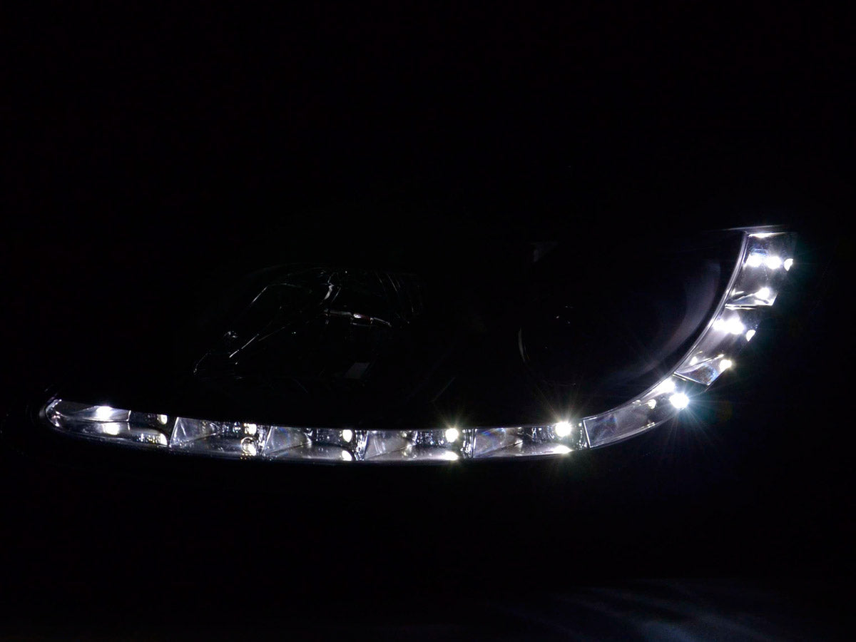 Headlight set Daylight LED DRL look Opel Vectra B 96-99 chrome