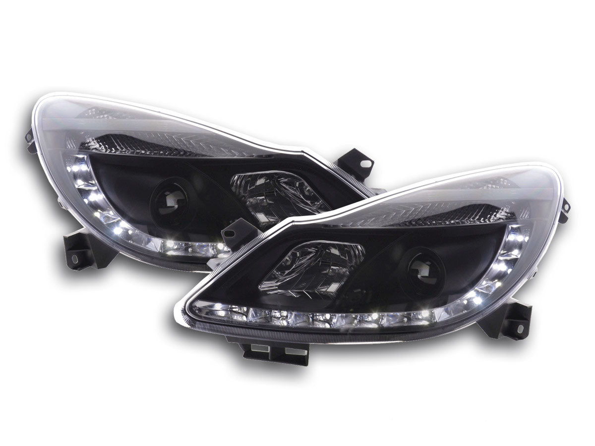 Headlight set Daylight LED DRL look Opel Vectra B 96-99 chrome