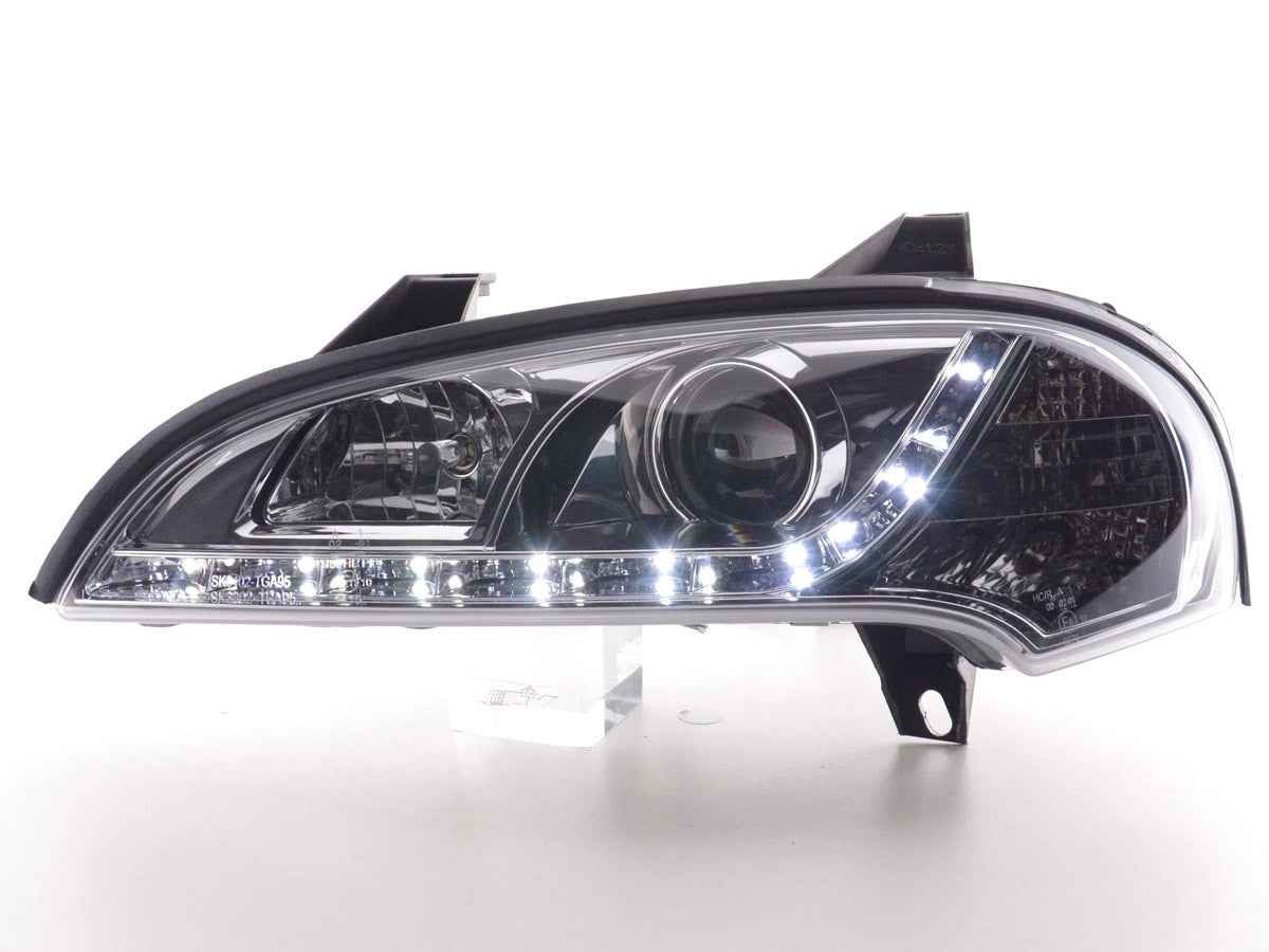 Headlight set Daylight LED DRL look Opel Vectra B 96-99 black