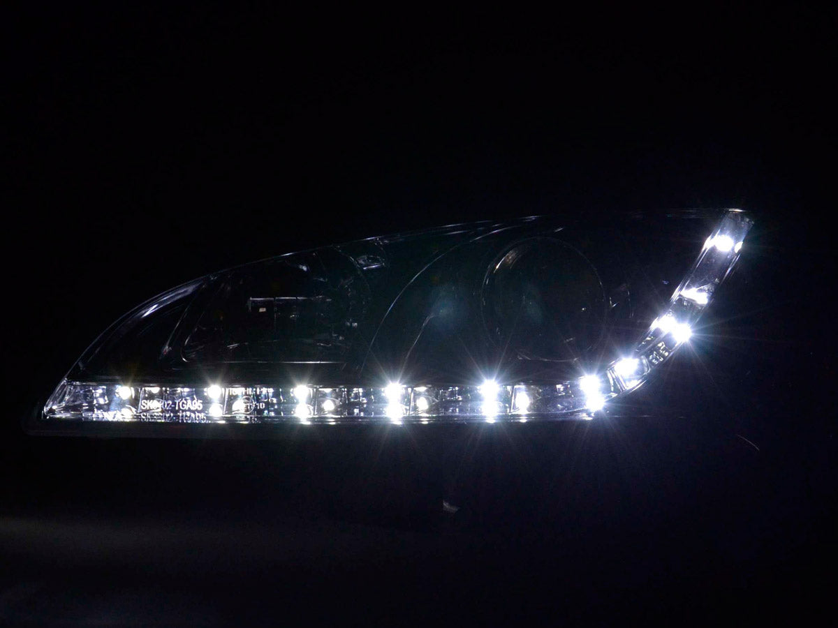 Headlight set Daylight LED DRL look Opel Vectra B 96-99 black