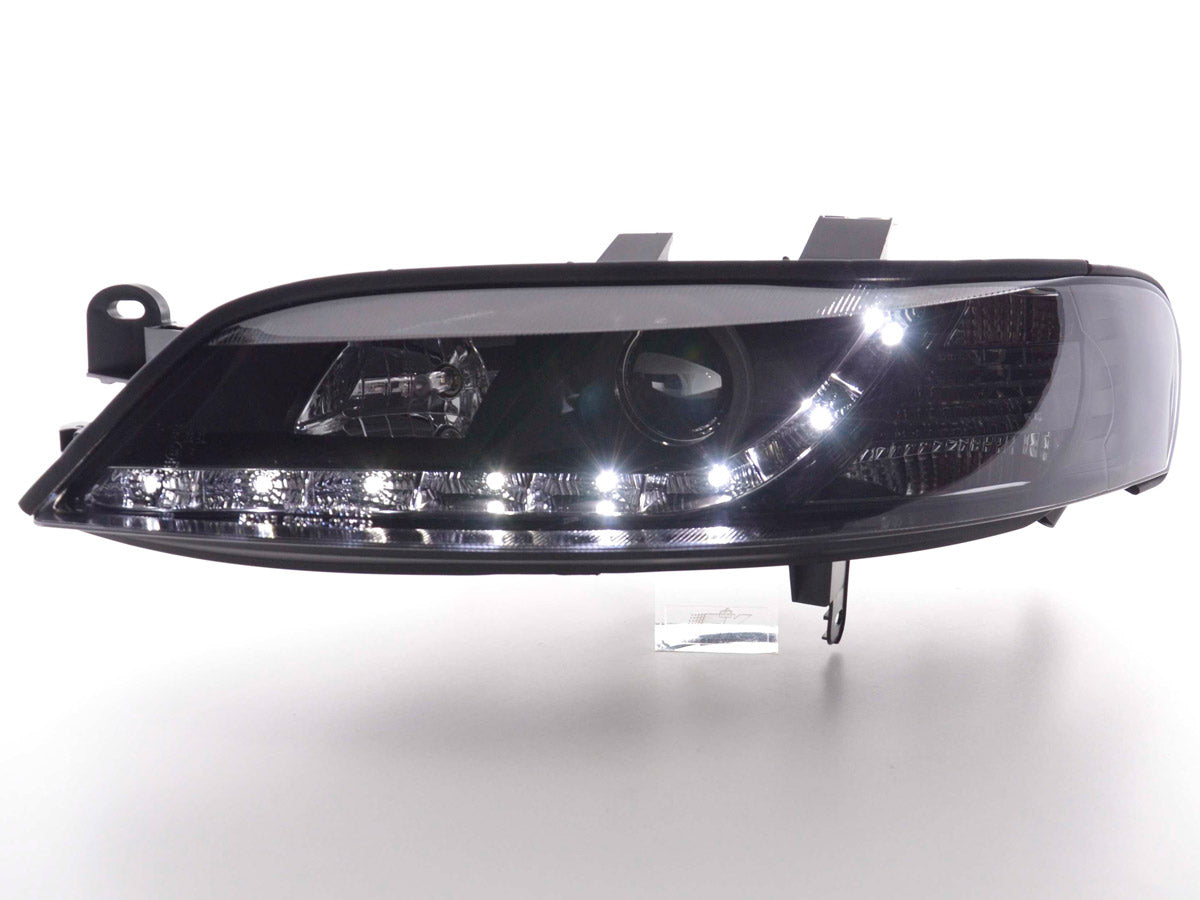 Headlight set Daylight LED DRL look Opel Zafira A 99-04 chrome
