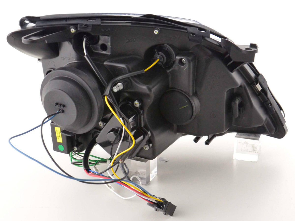 Headlight set Daylight LED DRL look Opel Vectra C 02-05 black