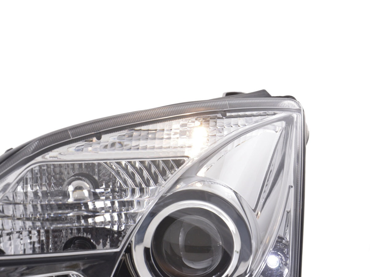 Scheinwerfer Set Daylight LED TFL-Optik Opel Vectra C  02-05 chrom für Rechtslenker