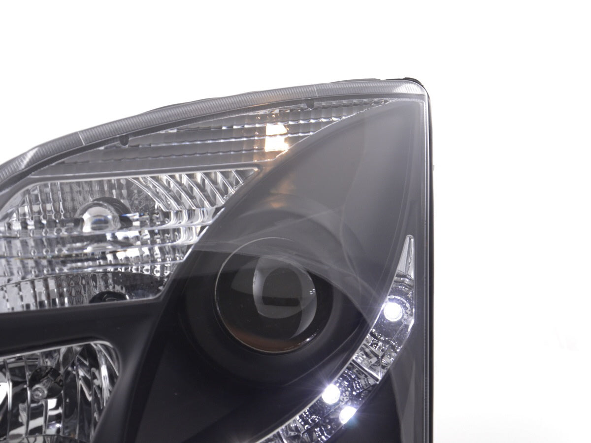Scheinwerfer Set Daylight LED TFL-Optik Opel Vectra C  02-05 schwarz für Rechtslenker