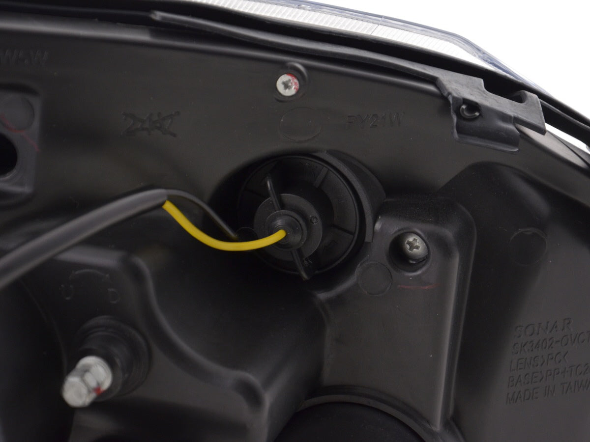 Scheinwerfer Set Daylight LED TFL-Optik Opel Vectra C  02-05 schwarz für Rechtslenker