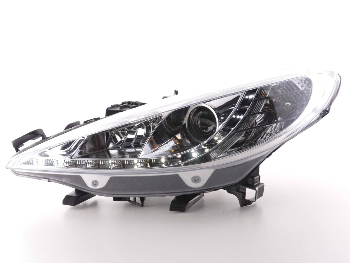 Headlight set Daylight LED DRL look Renault Megane 2 3/5-door 03-02/06 chrome