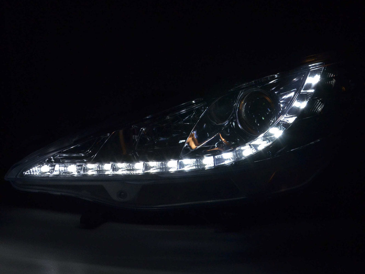 Scheinwerfer Set Daylight LED Tagfahrlicht Peugeot 207  06- chrom