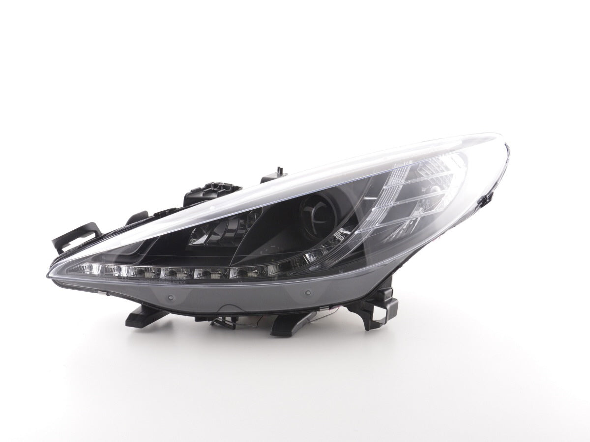 Scheinwerfer Set Daylight LED Tagfahrlicht Peugeot 207  06- schwarz für Rechtslenker