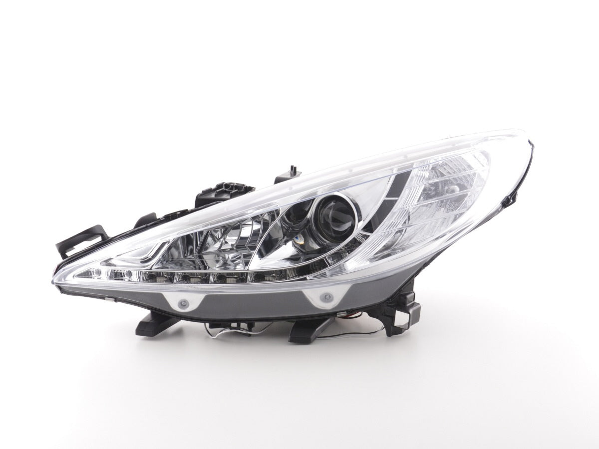 Scheinwerfer Set Daylight LED Tagfahrlicht Peugeot 207  06- chrom für Rechtslenker