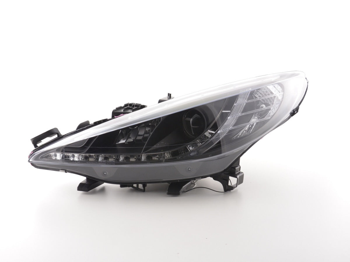 Scheinwerfer Set Daylight LED Tagfahrlicht Peugeot 207  06- schwarz für Rechtslenker