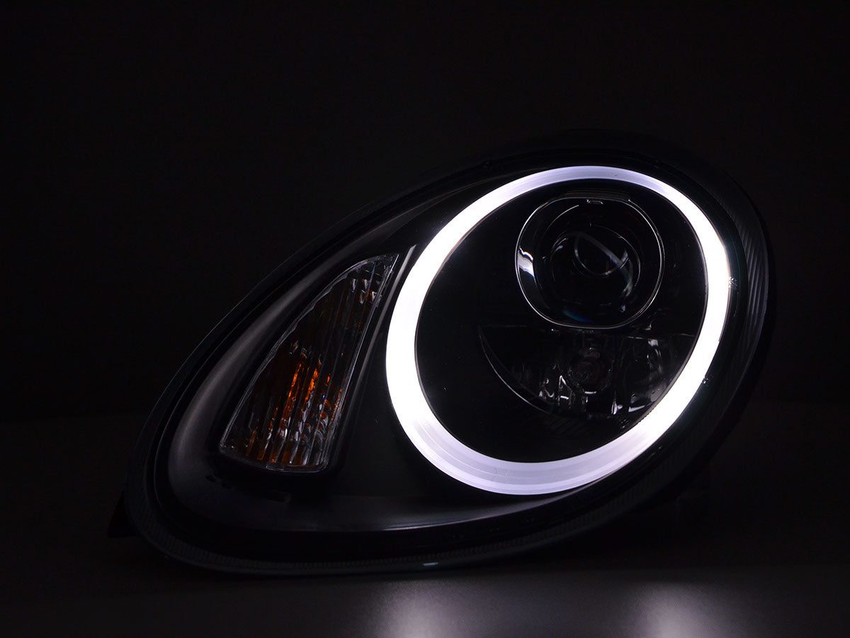 Scheinwerfer Set Xenon Daylight LED TFL-Optik Porsche Boxster (987)  04-08 schwarz