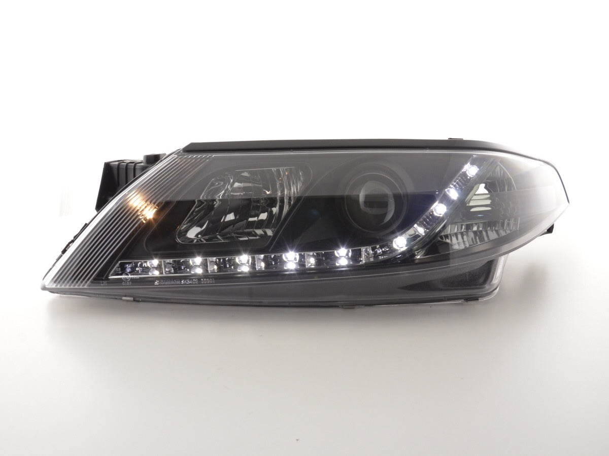Scheinwerfer Set Daylight LED TFL-Optik Renault Laguna (Typ G)  01-05 schwarz